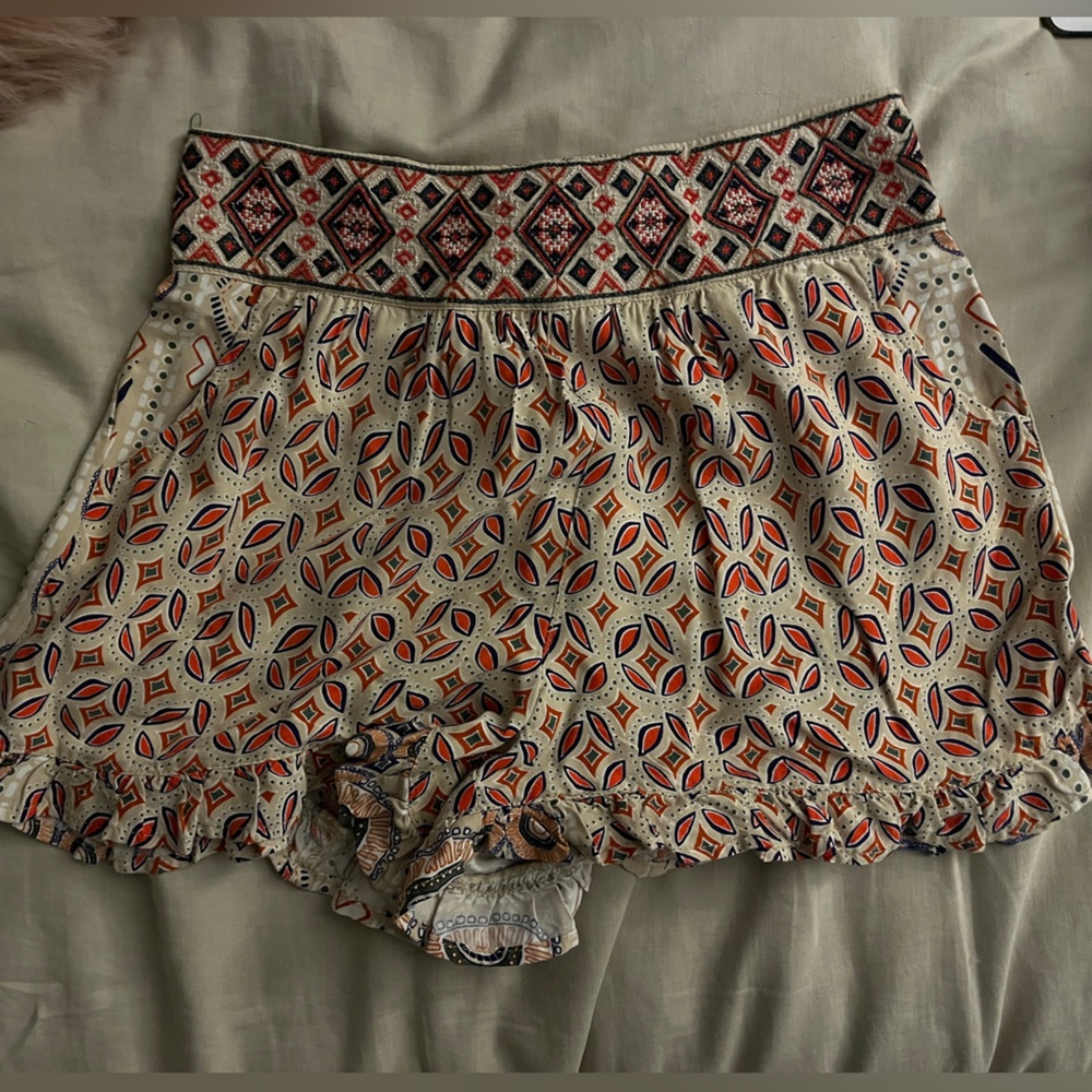 Patterned Geometric Shorts